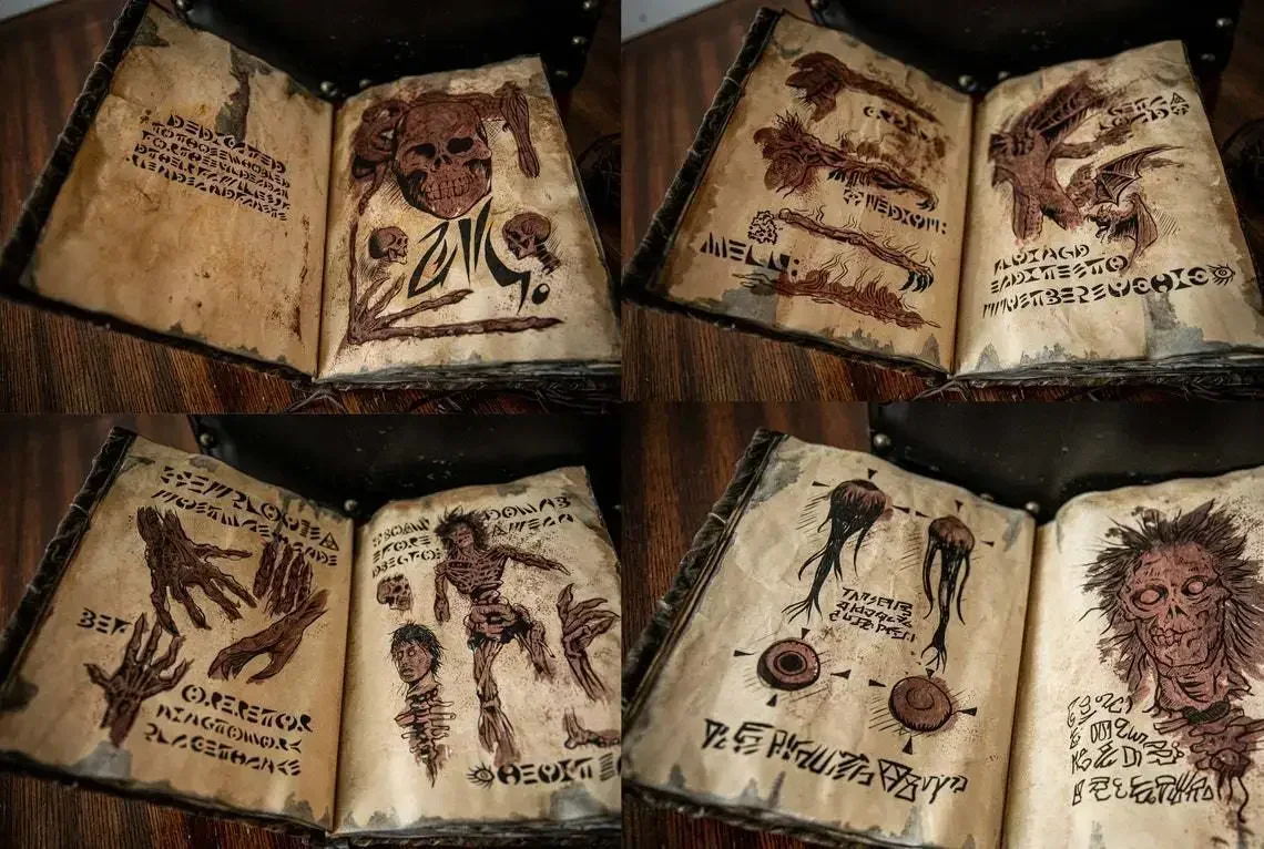 Vintage Collectible Books - Vintage Necronomicon - Buch der dunklen
