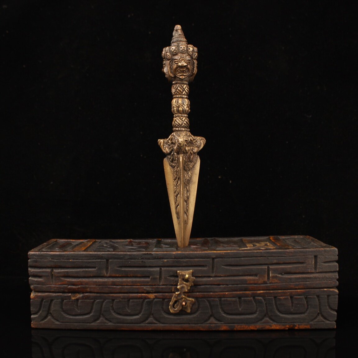Collectible Vintage Tools - Vintage Handgefertigte Tibetische Buddhistische Vajra Phurba